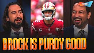 Baker Mayfield & Bucs ‘in trouble’ vs. Vikings, Is it time to give Brock Purdy more credit? | FTF screenshot 2