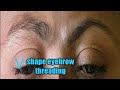 'V' shape eyebrow threading