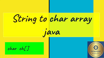 String to char array Java|| Java tutorial for Beginners||How to convert string to char array in Java
