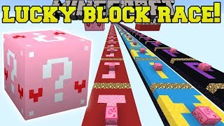 Minecraft: EVIL PINK LUCKY BLOCK RACE - Lucky Block Mod - Modded Mini-Game