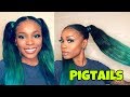 How to: Slay Two Ponytails w/ weave | No GLUE - K Collection Hair