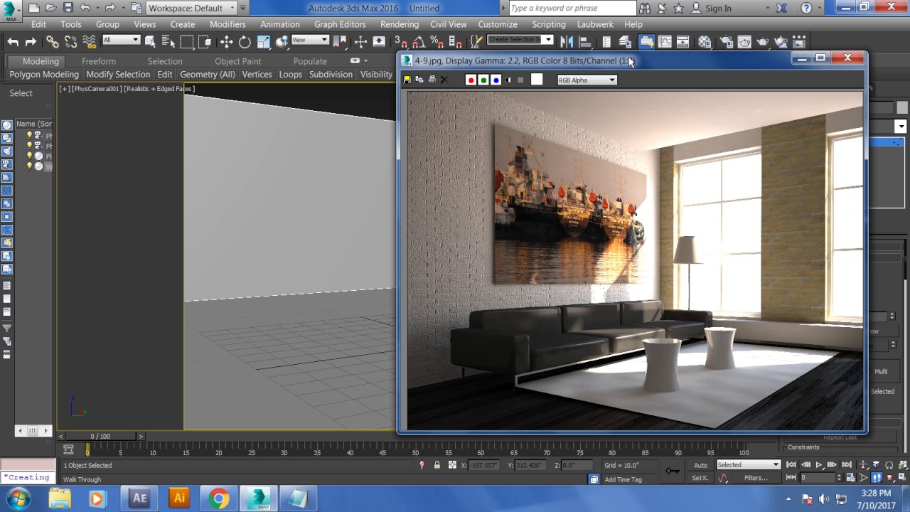 Tutorial on Modeling and texturing an interior in 3dsmax (Part 1) - YouTube