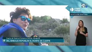 TV Aragón. Proyecto Ningún Pueblo sin Bosque en Cuarte de Huerva (Zaragoza)