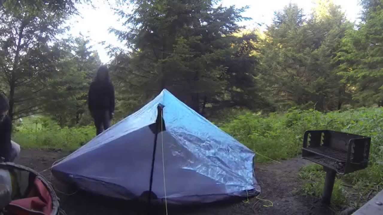 First time setting up Zpacks Twin Hexamid Tent  YouTube