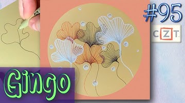 GINGO || Easy Zentangle ® Patterns || Day 95 || 100 Days of Zentangle 2020