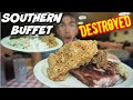 SOUL FOOD BUFFET DESTROYED BY PRO EATER | COUNTLESS PLATES | Mama Hamil's | Jackson MS | Man Vs Food