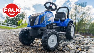 Falk - New Holland pedal tractor with trailer (Ref.3080AB)