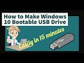 How To Create Windows 10 Bootable USB Drive in 15 minutes