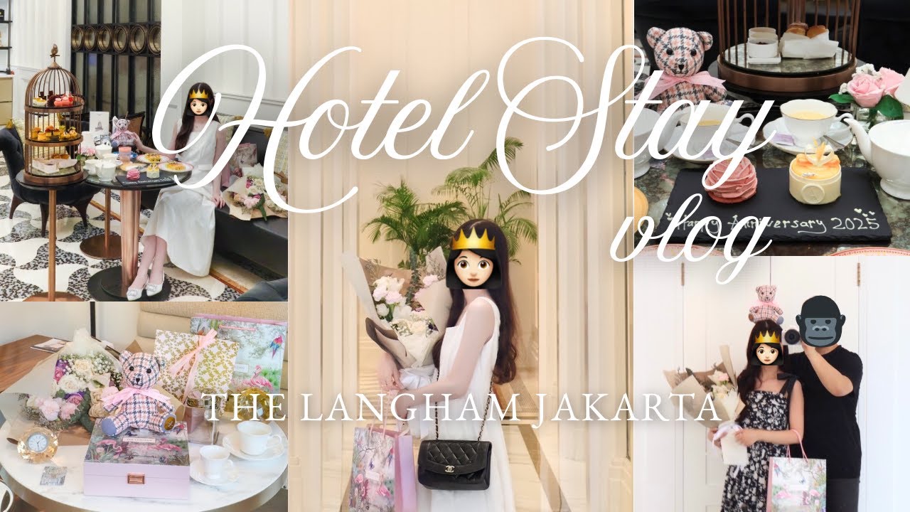 【Vlog】ep.6日本進出予定のランガム・ホテル ジャカルタで豪華ホテルステイ/アフタヌーンティー🫖 /ホカンス🏨/ジャカルタ🇮🇩/ホテルレビュー🫶🏻