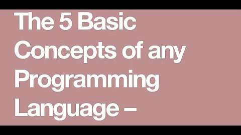5 Basic Concepts of Programming-