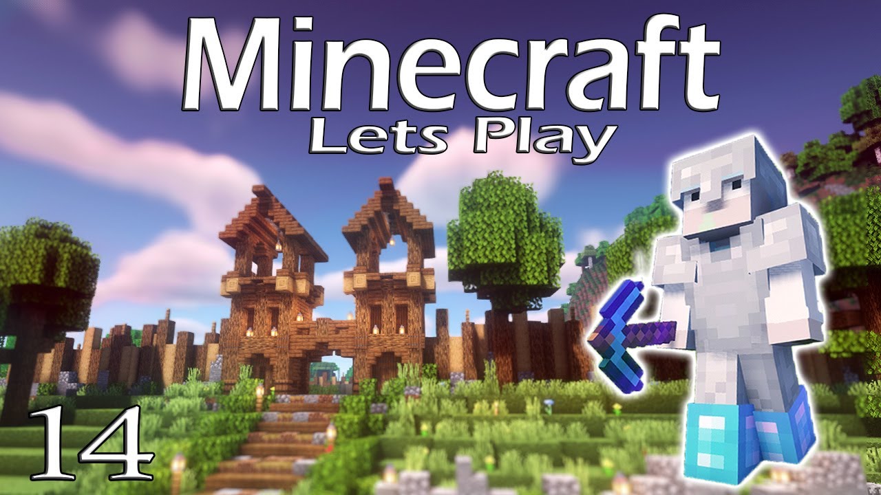Lets Build a Village Wall and Gate House - Minecraft Lets Play Episode ...