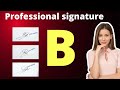 B letter signature style  b signature style