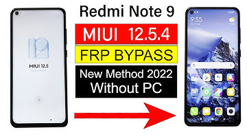 Redmi Note 9 GOOGLE ACCOUNT BYPASS | MIUI 12.5 Without PC
