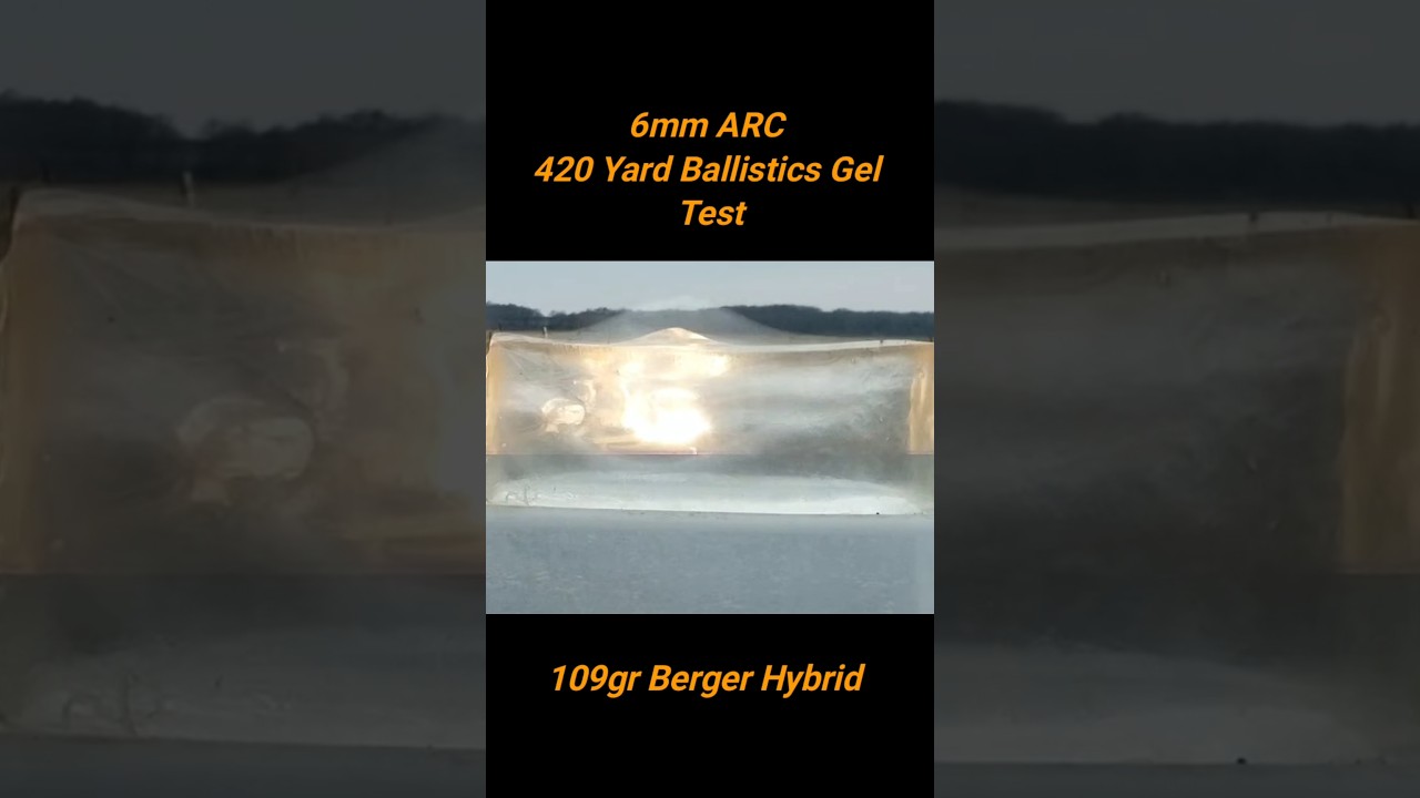 Тест баллистического геля 420 ярдов 6 мм ARC - пуля Berger Hybrid 109 гран 