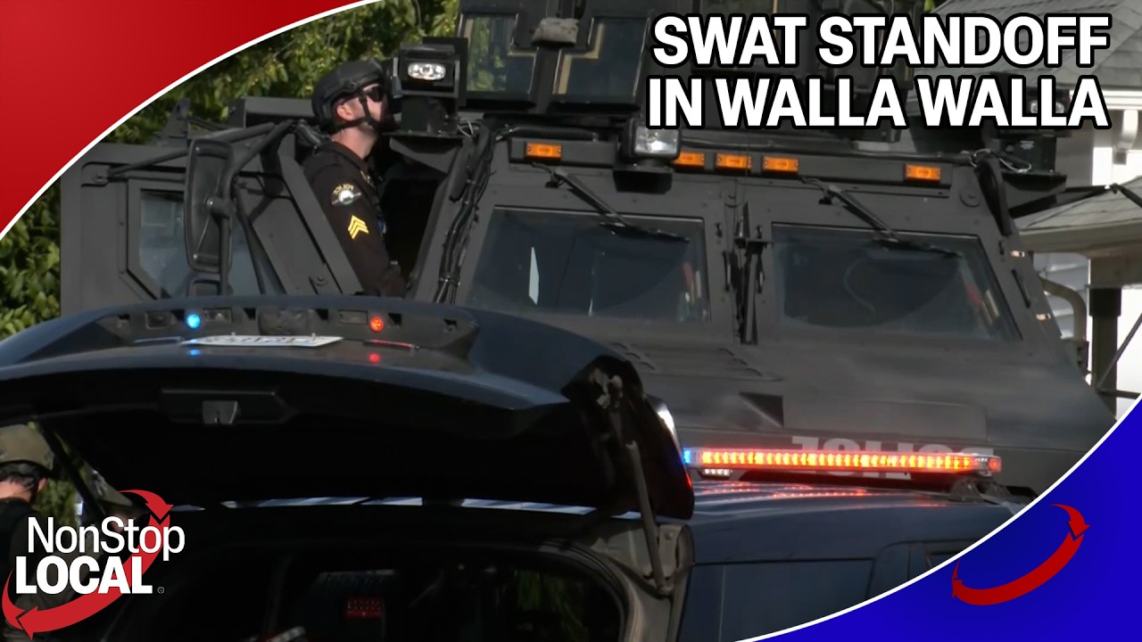 Man arrested after an hours-long SWAT standoff in Walla Walla - YouTube