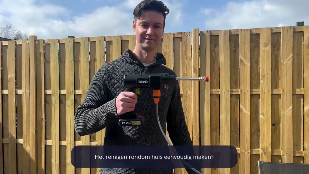 BREND BR-2235 Draadloze Hogedrukreiniger met Accu en 3 Sproeipatronen