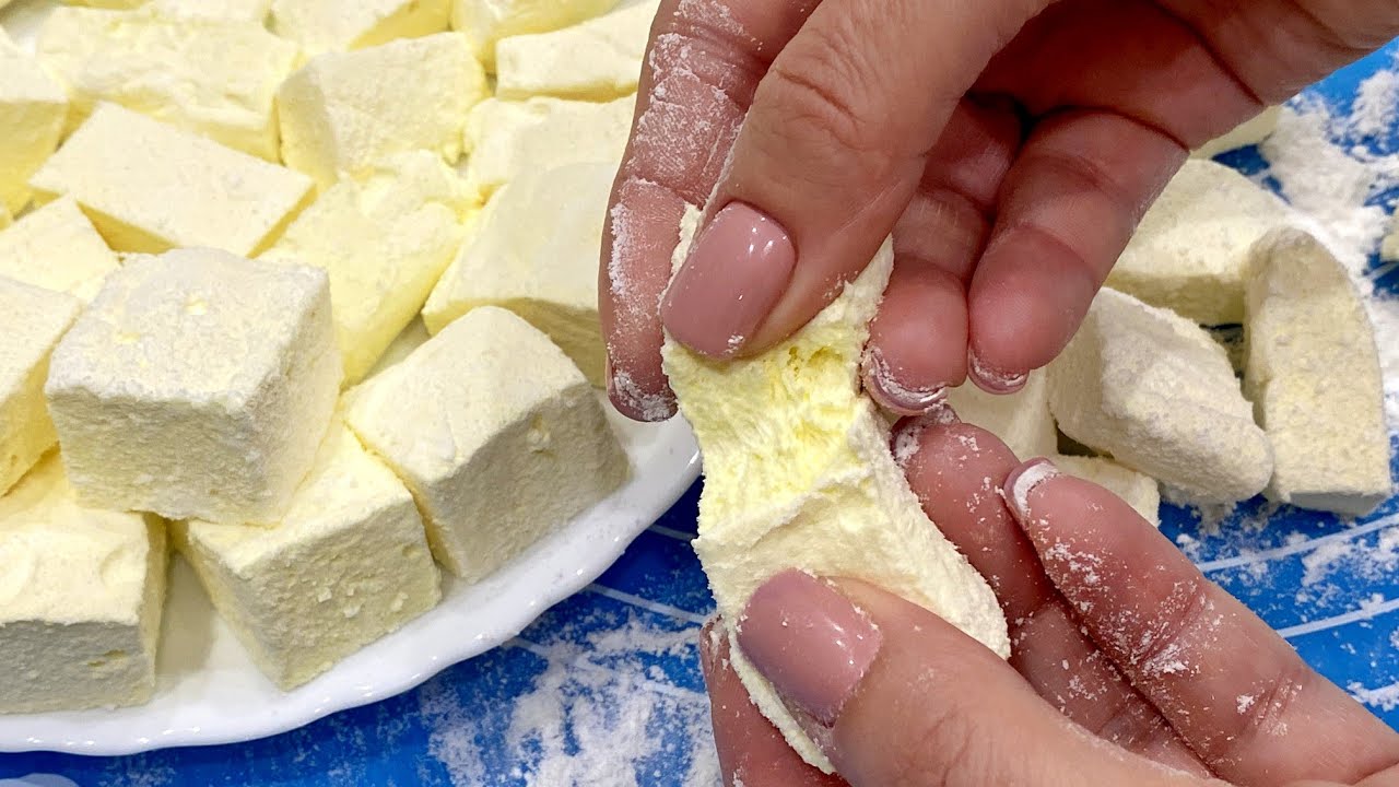 Мягкие и пружинистые зефирки Маршмеллоу на апельсиновом соке. - YouTube