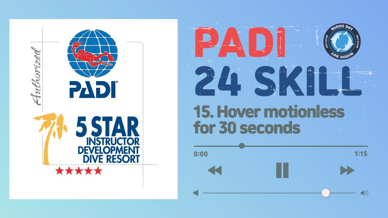 세부 마린 보이 / PADI 24 스킬 # 15,  호버링