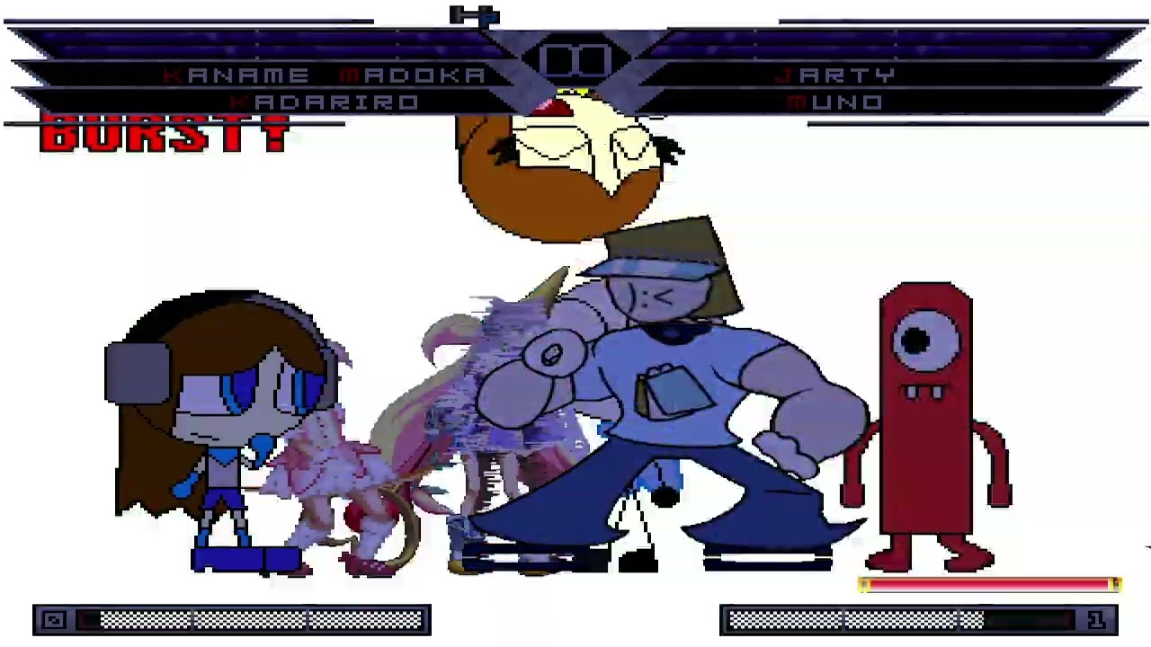 KOF MUGEN Tag Team Madoka Kaname Kadarro Platinum The Trinty Keqing vs Jarty Muno Ntepaq Man Megaten