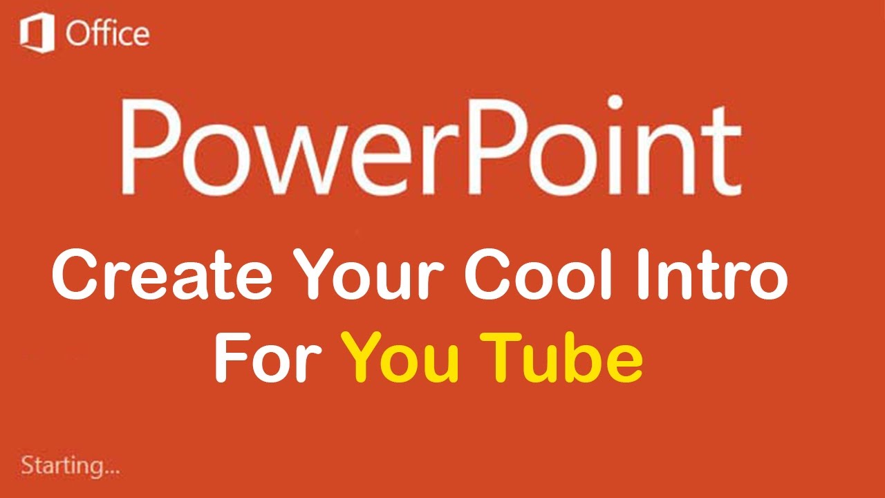 How to Make an Awesome Animation Intro using PowerPoint ।। You Tube ...