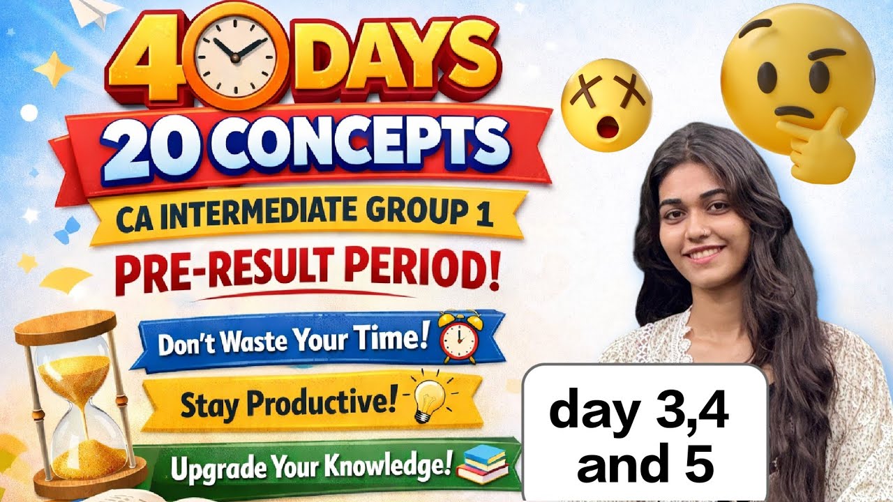 40 days 20 concepts ca inter pre result study #cainter 