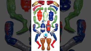 AVENGERS TOYS MARVEL'S, SPIDERMAN VS CAPTAIN AMERICA VS LIZARD VS SIRENHEAD. #avengers #shorts