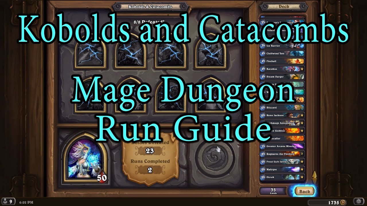 Hearthstone: Kobolds and Catacombs Mage Dungeon Run Guide