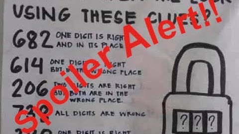 Combination Lock Puzzle [Solution]