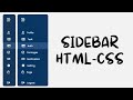 Responsive Sidebar Using HTML CSS | Sidebar HTML CSS | Sidebar Menu HTML CSS