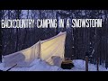 Camping in a snowstorm hottentcamping camping ontario