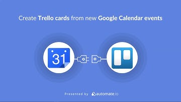 Google Calendar to Trello integration 📅 Create Trello cards from new Google Calendar events
