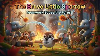 The Brave Little Sparrow 🐦 | How One Tiny Bird Saved the Whole Forest! 🌳🔥
