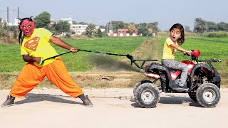 chotu king ke mini jcb gadi Vs khander ka bhoot | horror Video | Bhoot Wala Video