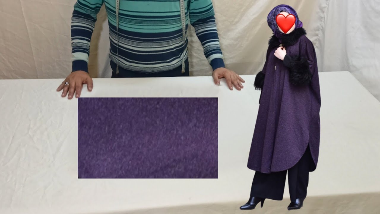 طريقة تفصيل وخياطة كاب شتوي coupe et couture de cape موديل جديد women's clothing تعليم فصالة كاب 