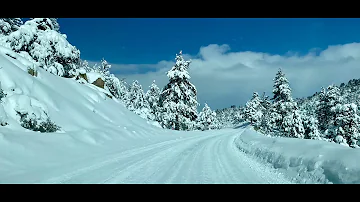 ❄️Heavy Snow❄️ AFTERMATH for Big Bear, CA. Huge #snow  Feet of SNOW. Hwy 18 closed at Dam. 2/8/2024