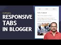 How to add tabs in blogger website 2024