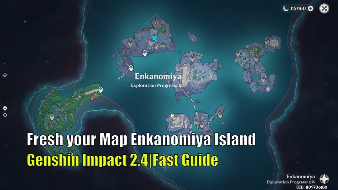 How to Fresh Map Enkanomiya Island | Genshin Impact 2.4 |How to Open