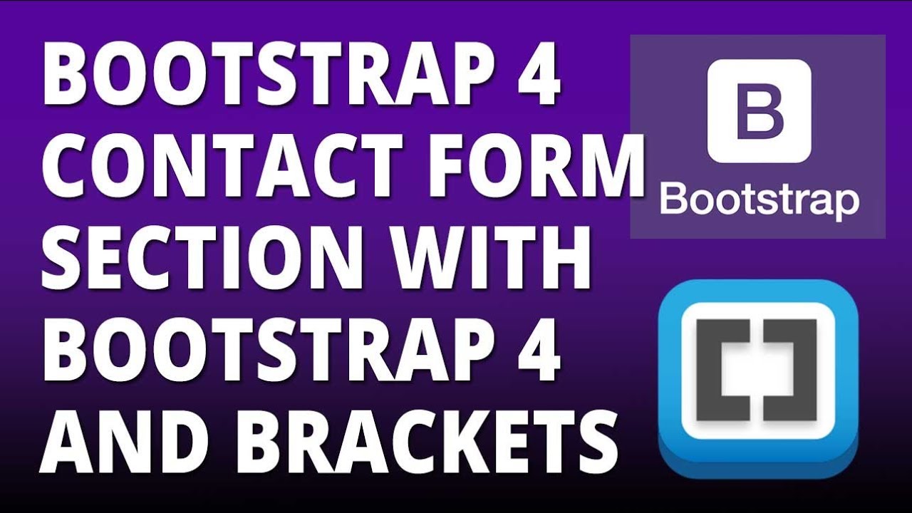 Bootstrap 4 - Contact Section with Bootstrap 4 and Brackets Text Editor ...