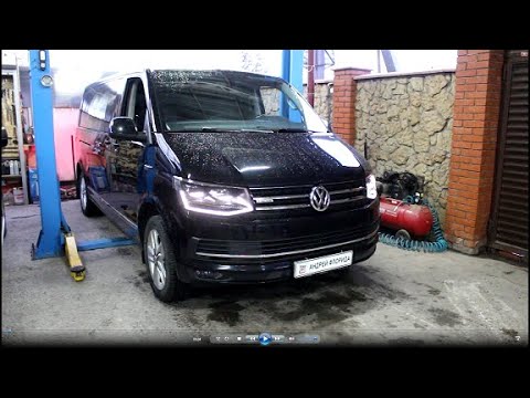 Замена масла и фильтров в двигателе на Volkswagen Transporter T6  Фольксваген Транспортер 2,0 TDI