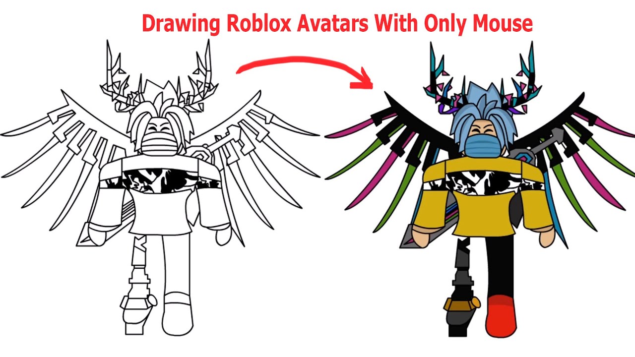 Draw your roblox avatar, roblox character by Sqwaish