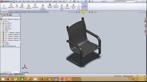 solidworks part design tutorials | steel chair
