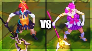 Battle Academia Lux vs Star Guardian Lux Epic Skins Comparison - League of Legends