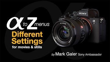 Sony Alpha Menus A to Z: Different Settings