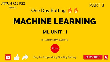 ML UNIT - 1 | Decision Tree,ID3 Algorithm | Machine Learning |One Day Batting Videos|JNTUH #r18 #r22