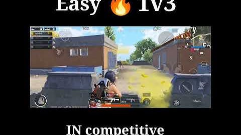EASY 1v3 clutch in Competitive 🔥 #shorts #bgmi #bgmicompetiteve