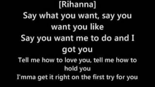 Video thumbnail of "Rihanna - Talk the Talk Lyrics"