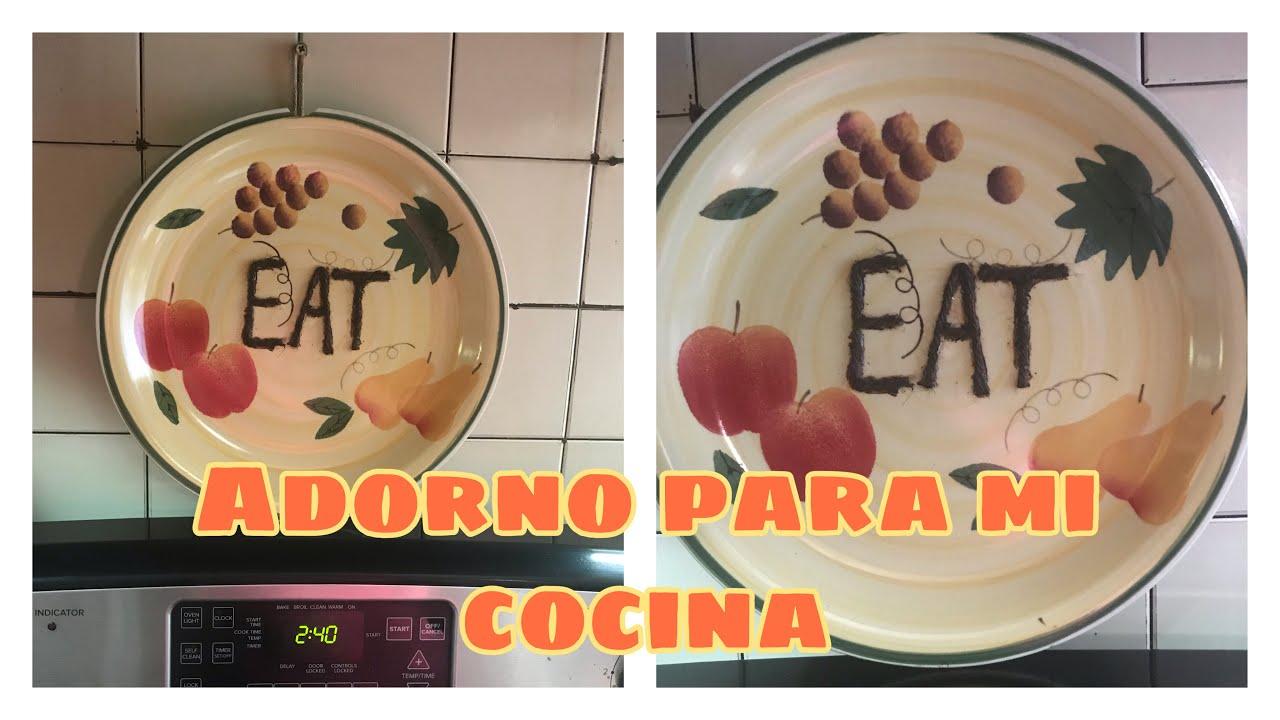 Cómo reciclar un plato/decoración para la cocina. - YouTube