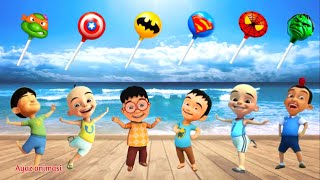 EXCITING..!! UPIN IPIN AND HIS FRIENDS EAT LOLIPOPES TURN INTO SUPERHEROS