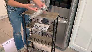 Slim Storage Cart Kitchen Rolling Utility Cart on Wheels 4 Tier Mobile Narrow Cart Review