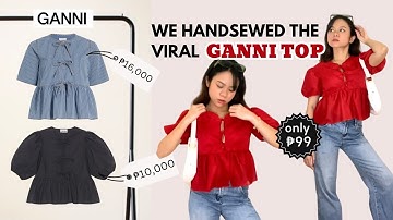 DIY GANNI INSPIRED PEPLUM TOP 🎀 (Handsewn) | Villamor Twins